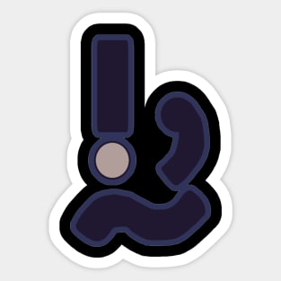 Comma Squiggly Face Sticker